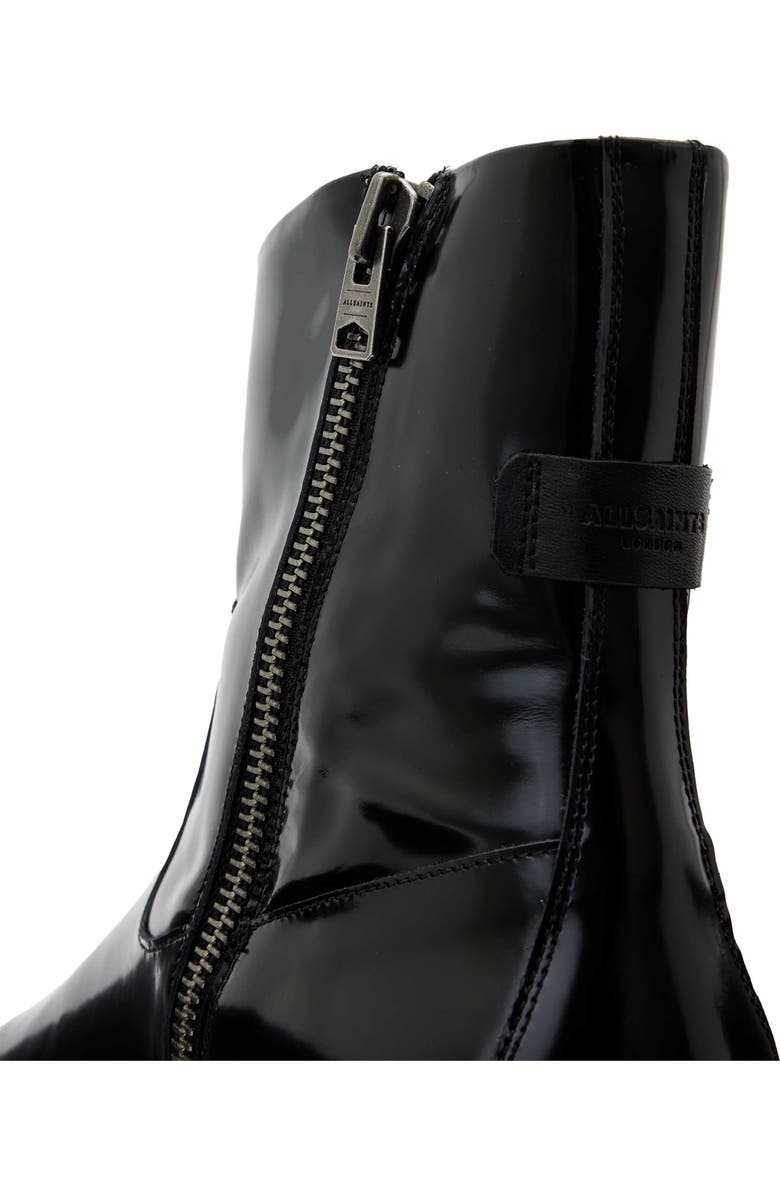 AllSaints Milton Ankle Boot, Alternate, color, Black Shine