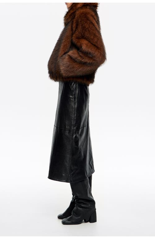 Bimba Y Lola Short Fur Coat In Brown