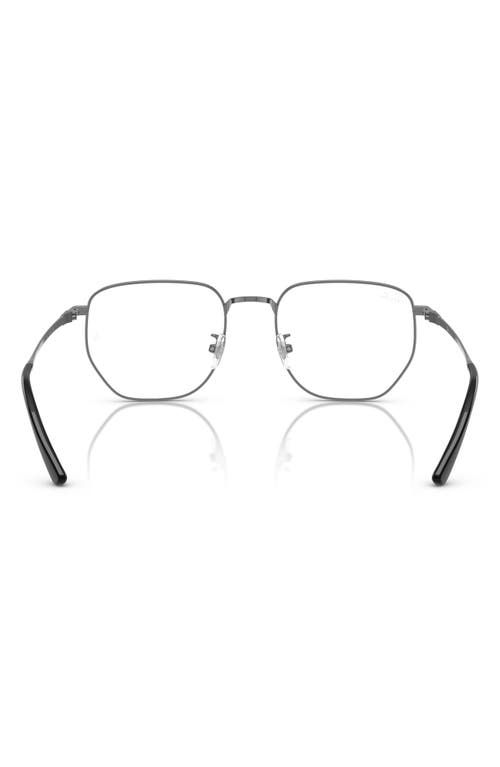 Ray Ban Ray-ban 53mm Square Optical Glasses In Gunmetal