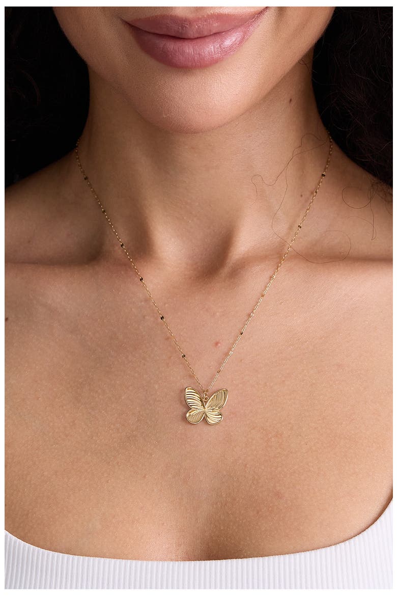 14K Gold Pendant Necklace, Alternate, color, YELLOW