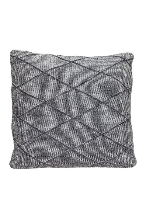 Grampy Transitional Grey Throw Pillow