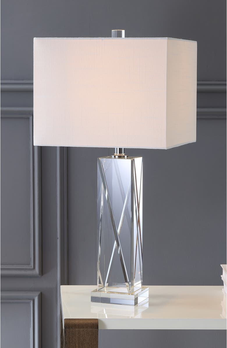 JONATHAN Y Sullivan 26.5" Crystal LED Table Lamp, Clear, Alternate, color, 