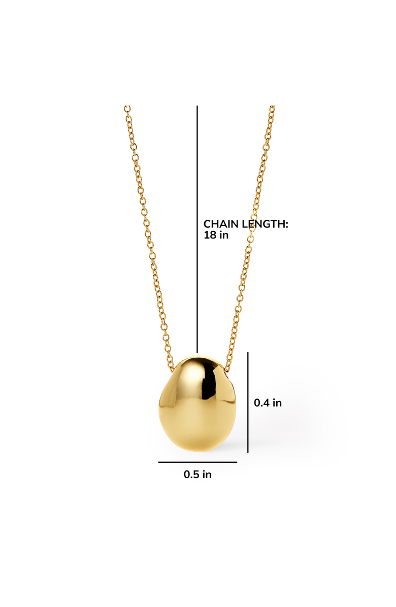 Gold Pendant Necklace - Pebble Mini