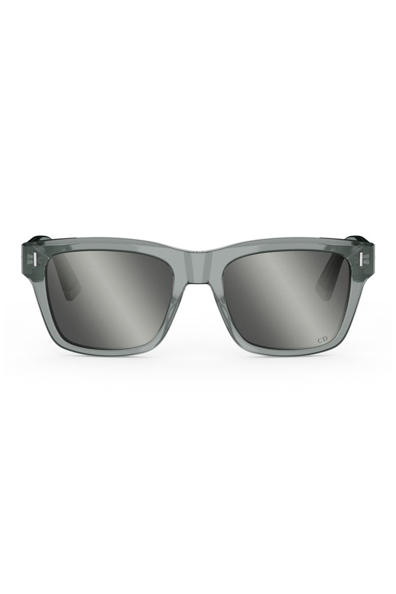 'DiorTailoring S1I 57mm Geometric Sunglasses, Main, color, GREY/ OTHER / SMOKE MIRROR