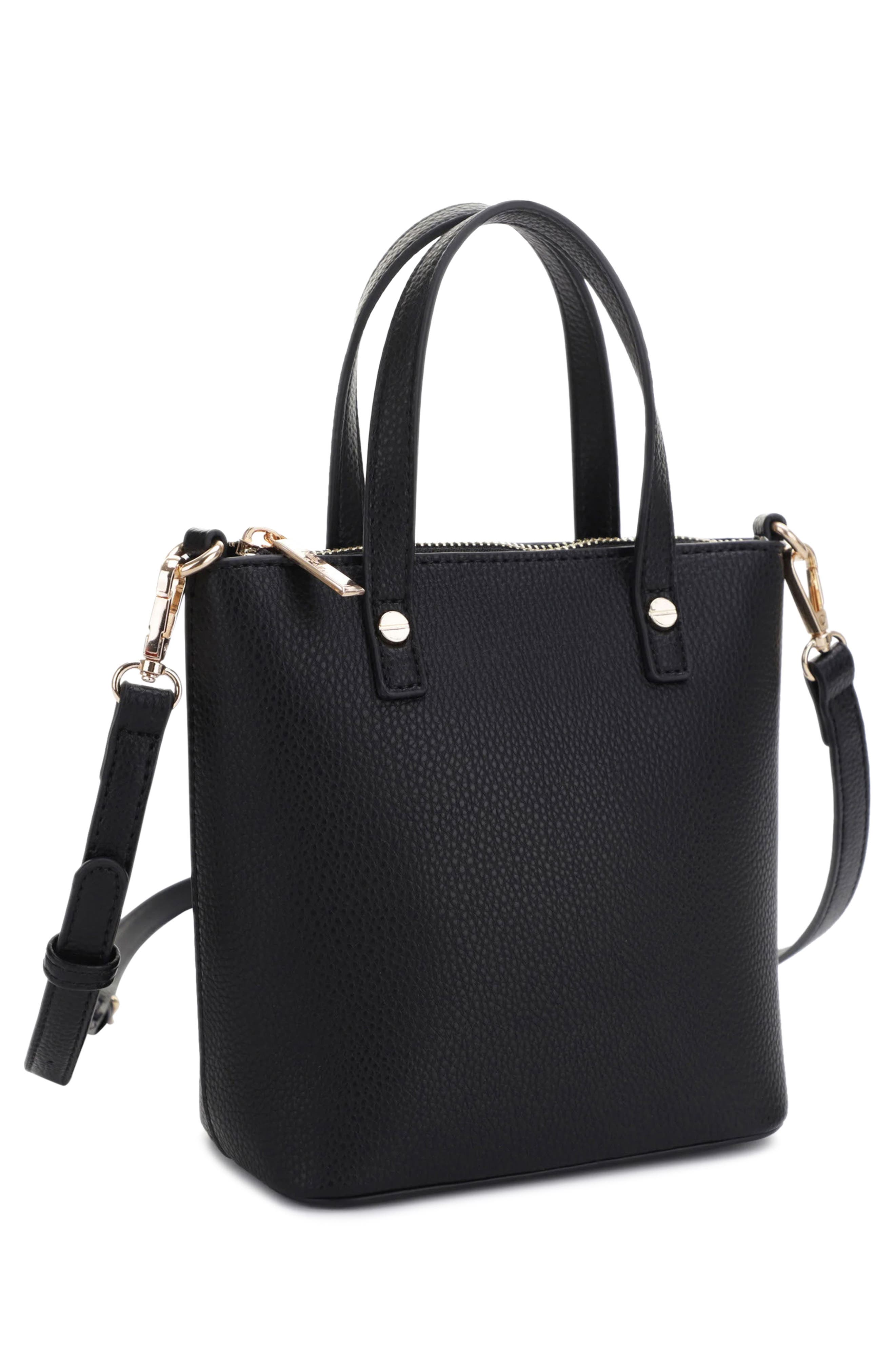 Mali + Lili Mia Mini Recycled Vegan Leather Crossbody Tote, Alternate, color, 