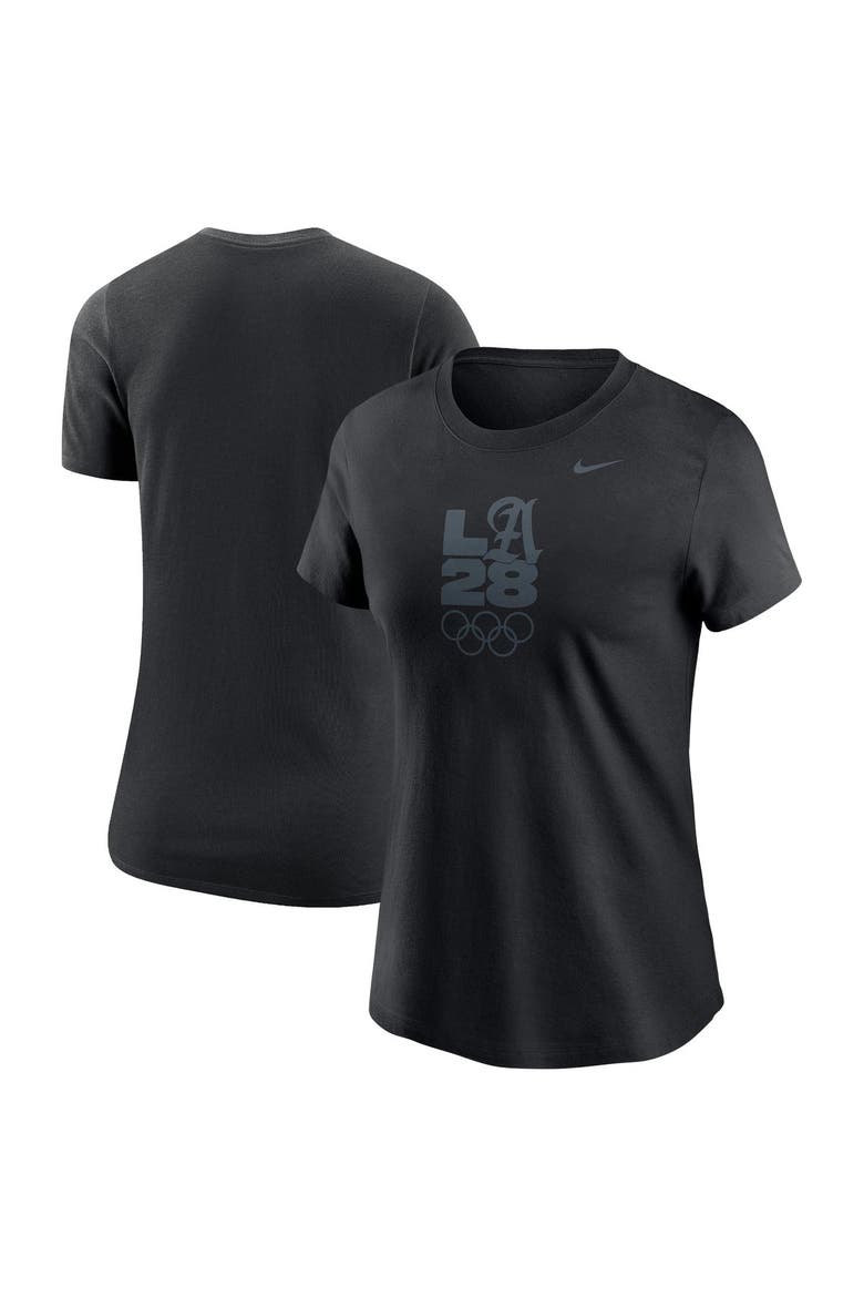 Women's Nike  Black LA28 Summer Olympics Core T-Shirt, Main, color, Black