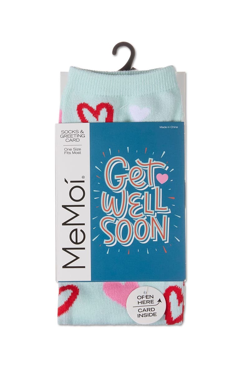 Big Kid's Just Chicken In On You Greeting Card Crew Socks, Alternate, color, Mint