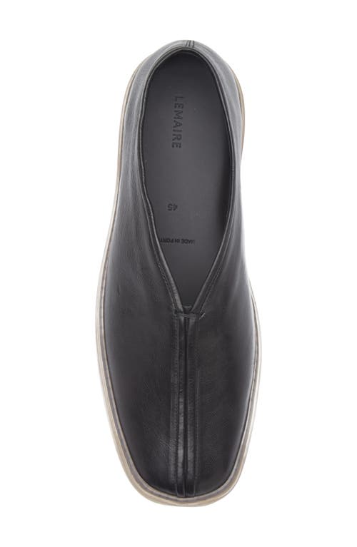 Lemaire Leather Low-top Sneakers In Black Bk999