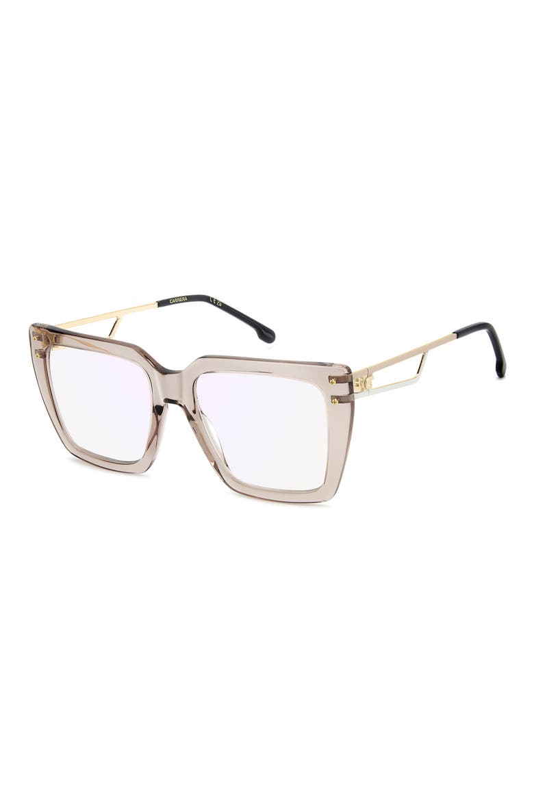 55mm Square Optical Glasses, Alternate, color, BEIGE/ BLUE