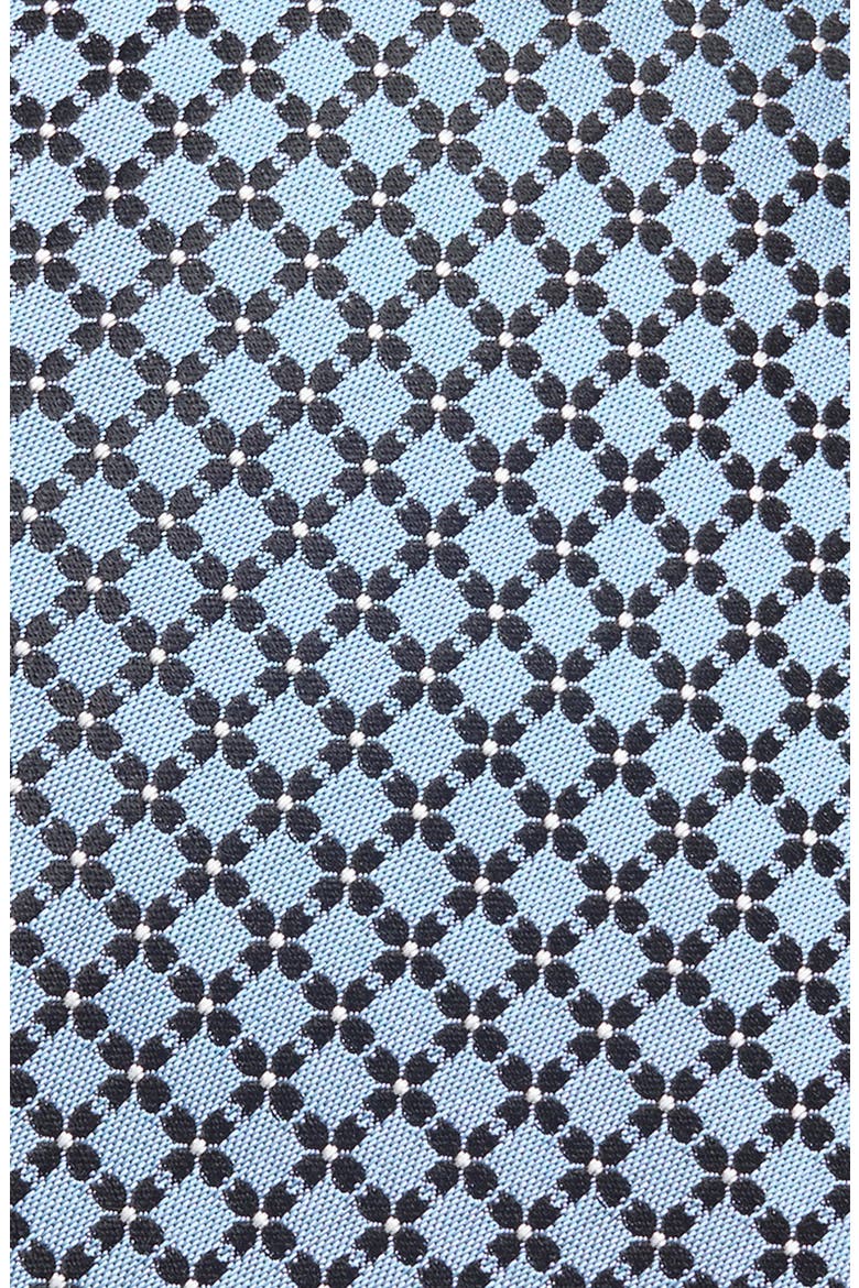 Grid Silk Tie, Alternate, color, BR BLU FAN