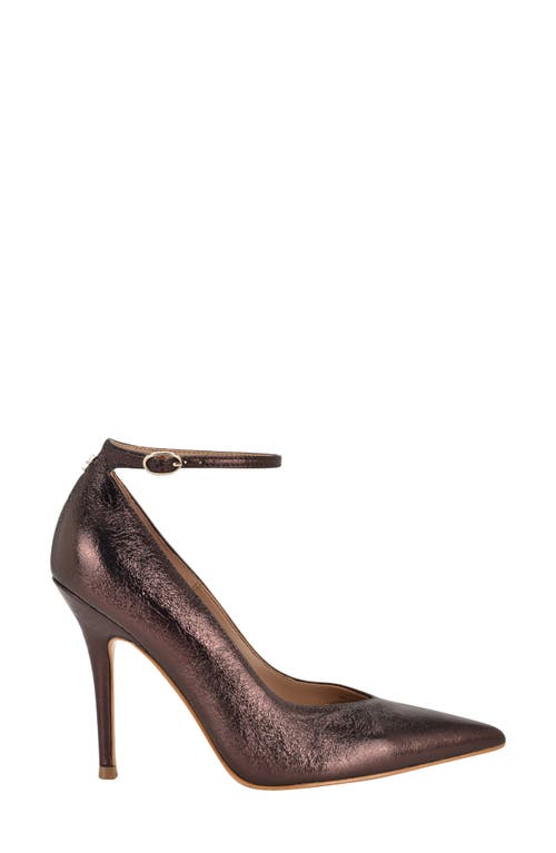 Guess Napril Ankle Strap Pump In Brown