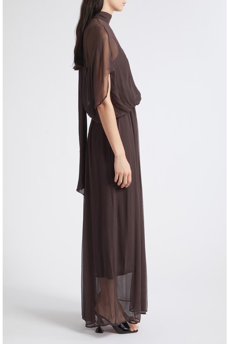 Viviana Shirred Maxi Dress, Alternate, color, EARTH
