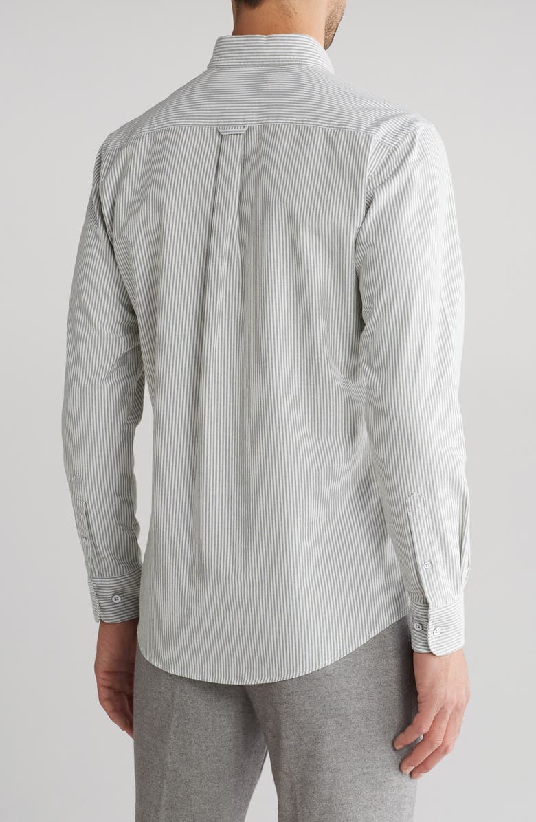 Rodd & Gunn Rockwood Stripe Button-Down Shirt, Alternate, color, Green Stripe