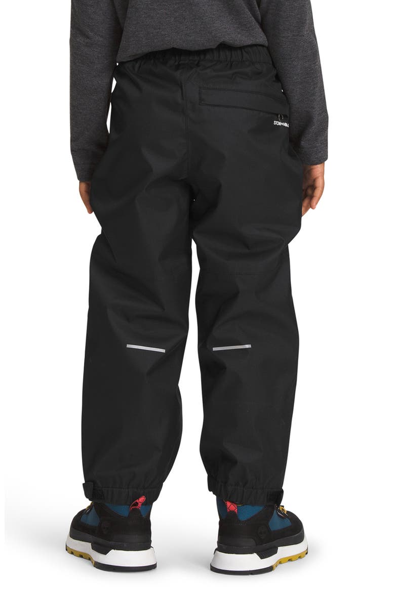 Kids' Antora Waterproof Packable Recycled Polyester Rain Pants, Alternate, color, BLACK
