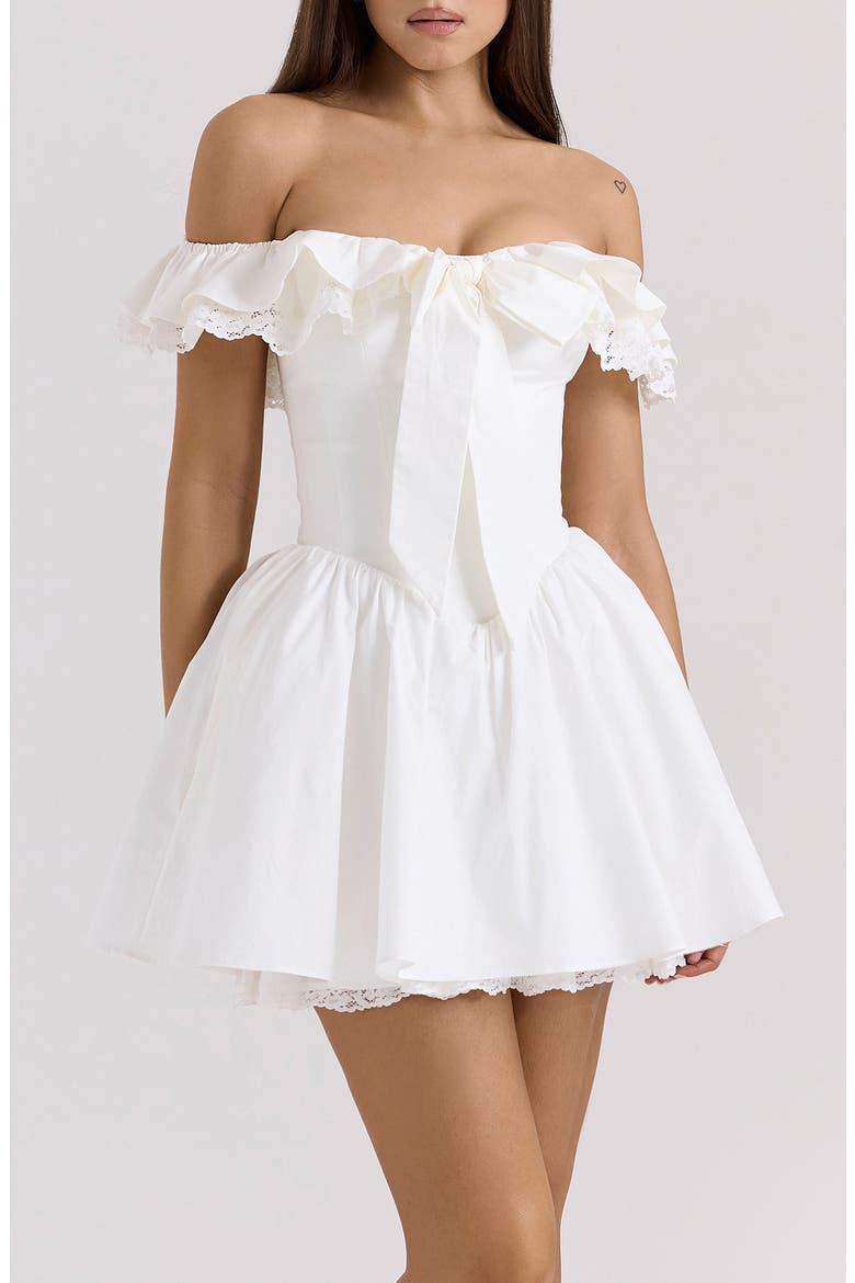 Jaide Off the Shoulder Minidress, Alternate, color, CLOUD DANCER