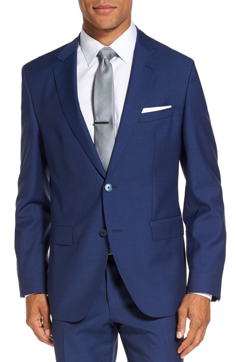 BOSS Trim Fit Solid Wool Suit, Alternate, color,
