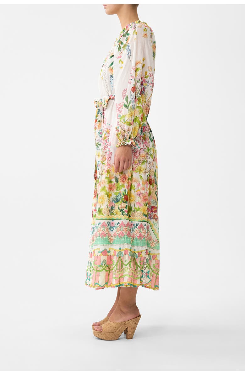 Camilla One Shoulder Dress With Blouson Sleeve, Alternate, color, The Call Of Catalonia