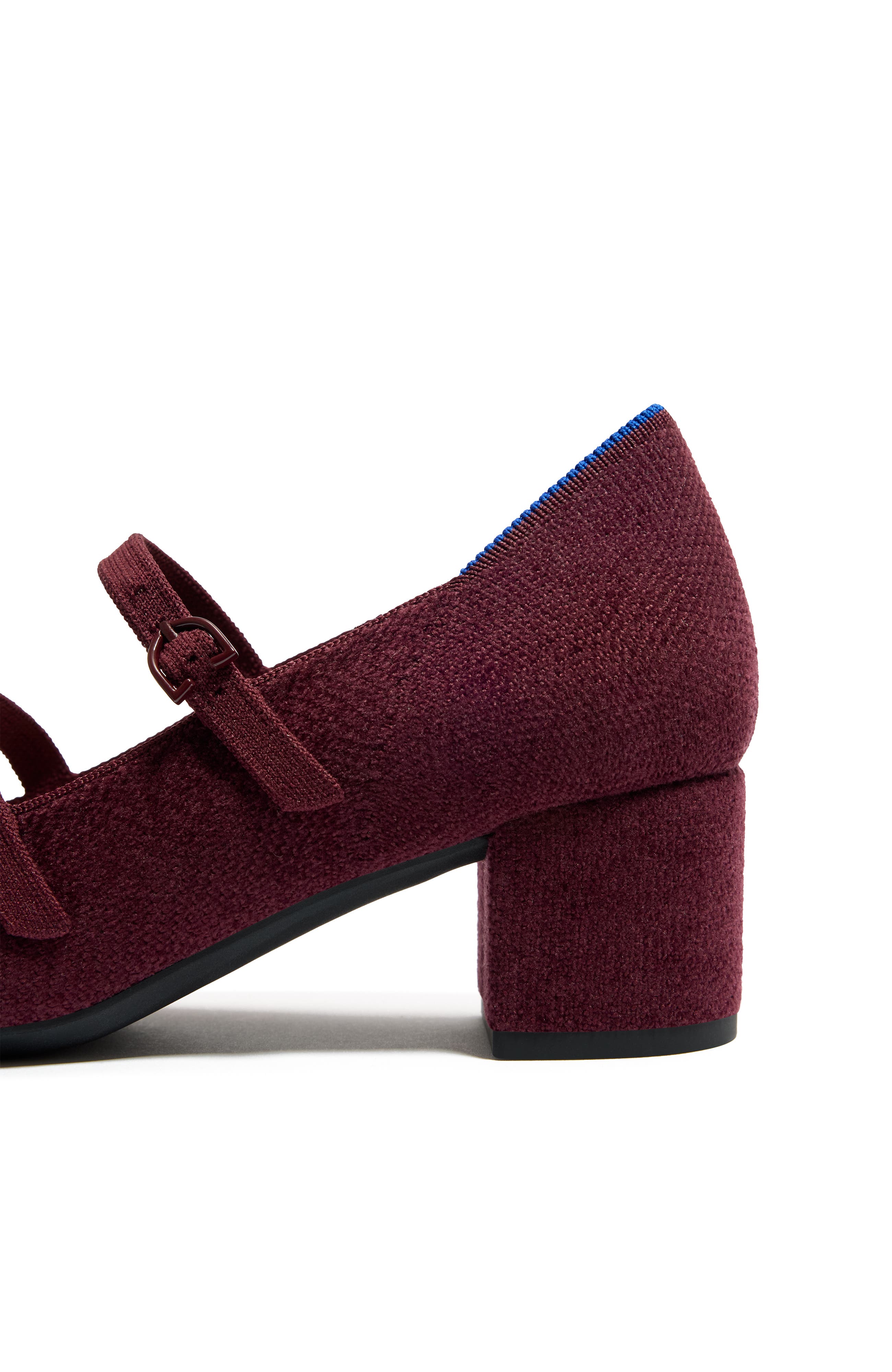 Rothy
s The ReVelvet Double Buckle Mary Jane Heel, Alternate, color, Revelvet Black