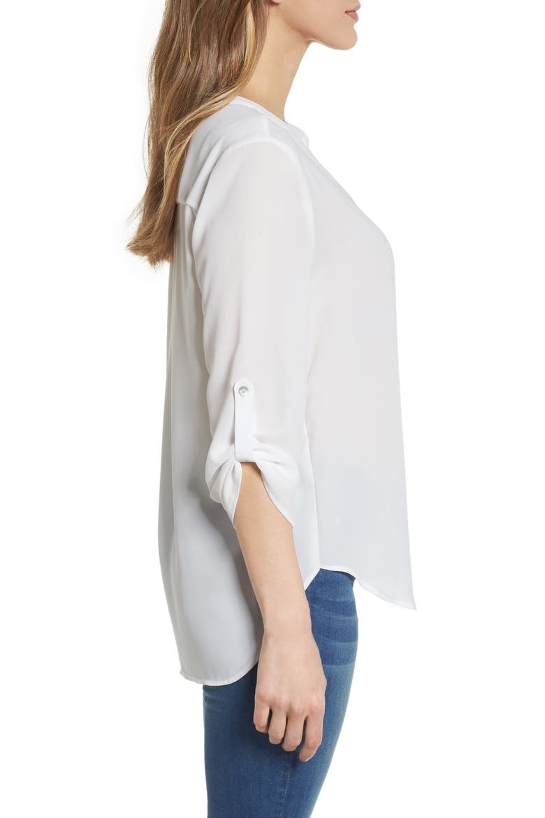 Roll-Tab Sleeve Tunic, Alternate, color, IVORY