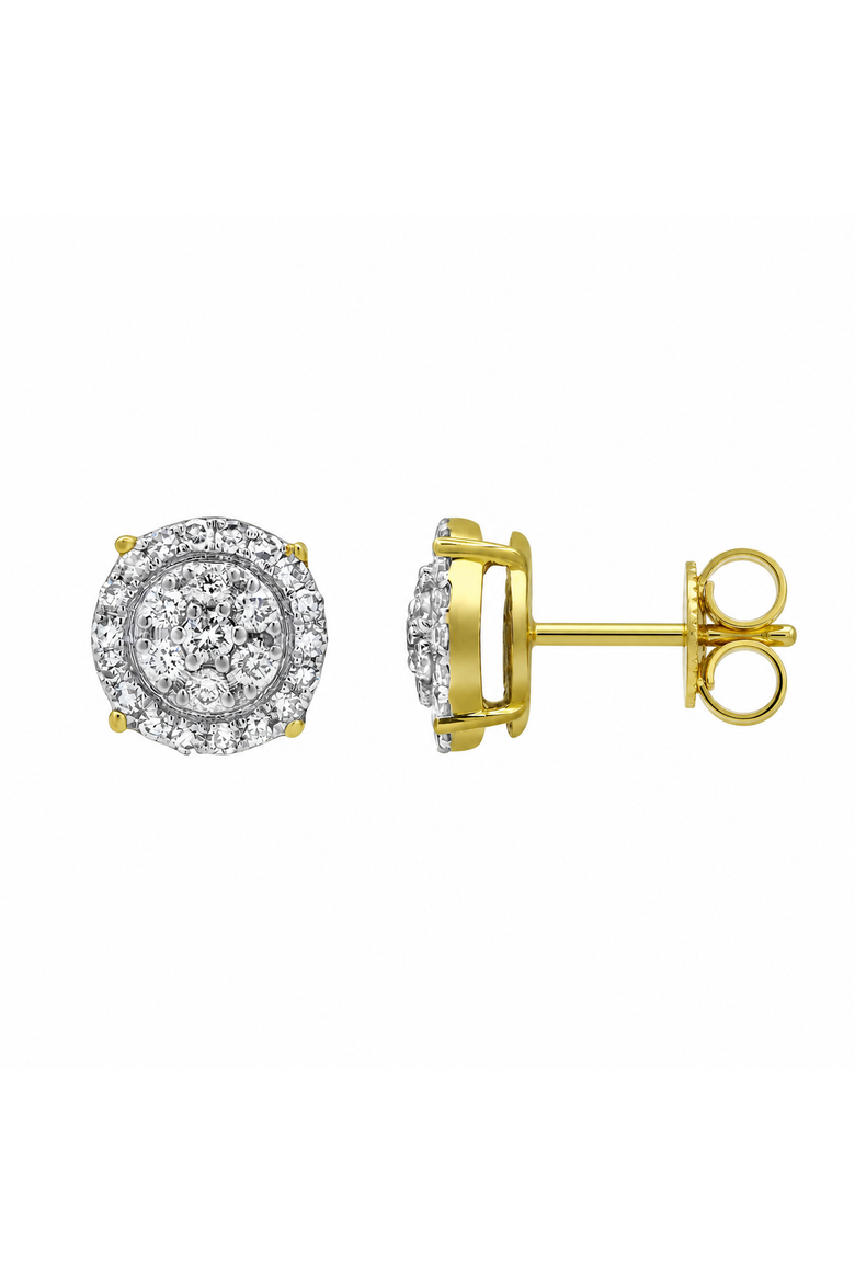 Radiant Helios 14K Yellow Gold Diamond Stud Earrings - 0.5ct., Alternate, color, 14K Yellow Gold