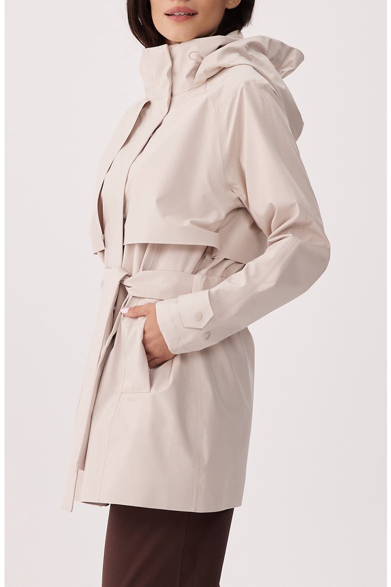 Aliz Water Repellent Short Trench Coat, Alternate, color, ABALONE