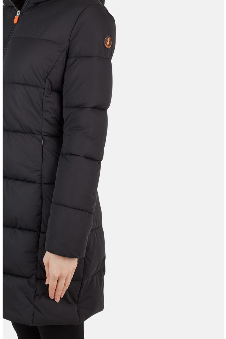 Water Repellent Hooded Puffer Coat, Alternate, color, 01 BLACK