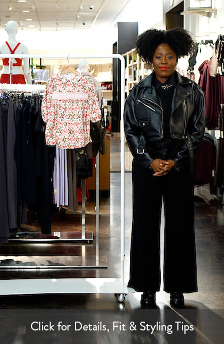 Kids
 Holly Long Sleeve Smocked Cotton Party Dress, sales video thumbnail