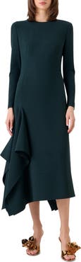 Akris Wool Double Face Midi Dress
