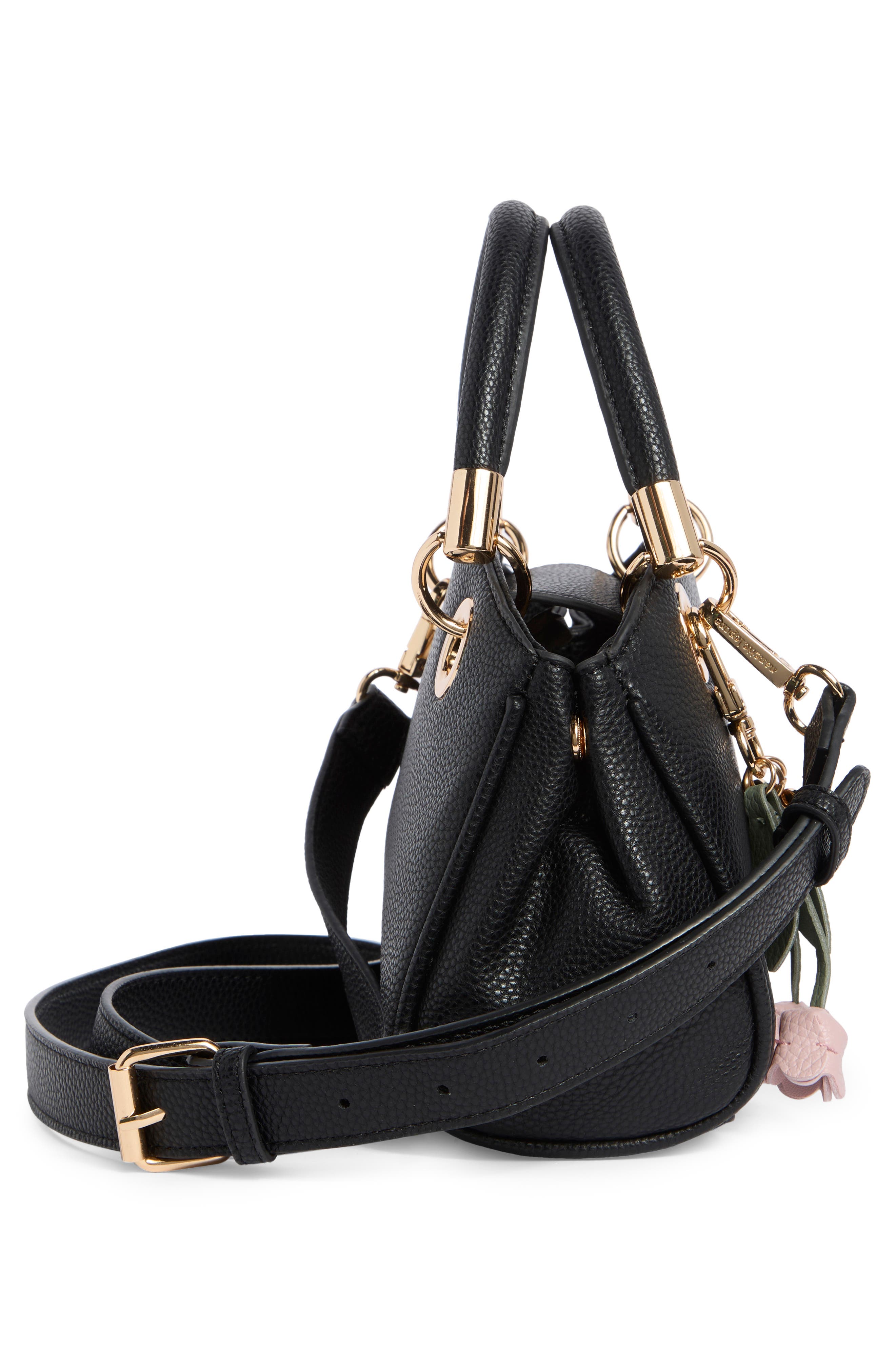 Nanette Lepore Josie Mini Convertible Satchel Bag, Alternate, color, Black