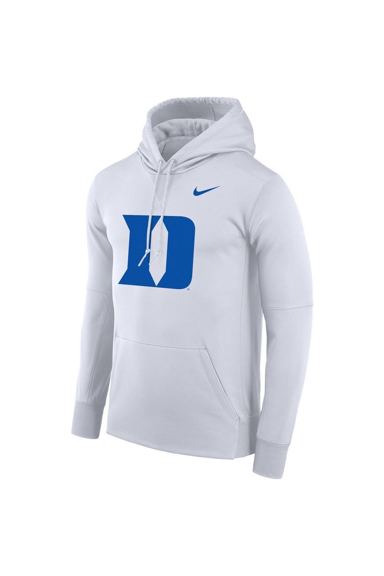 Men's Nike White Duke Blue Devils Performance Pullover Hoodie, Alternate, color, White