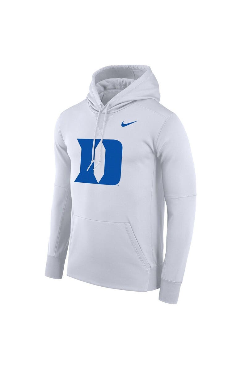 Nike Men's Nike White Duke Blue Devils Performance Pullover Hoodie, Alternate, color,