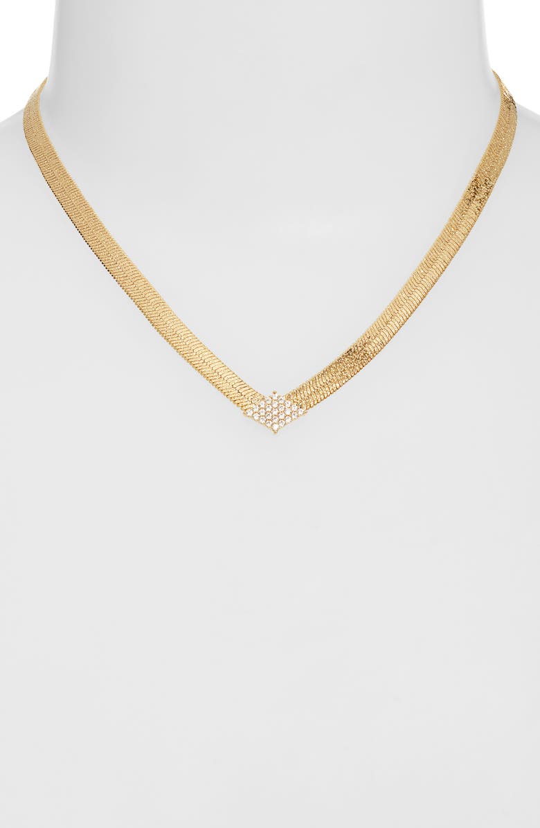 Nordstrom Pavé Cubic Zirconia Panther Necklace, Alternate, color,