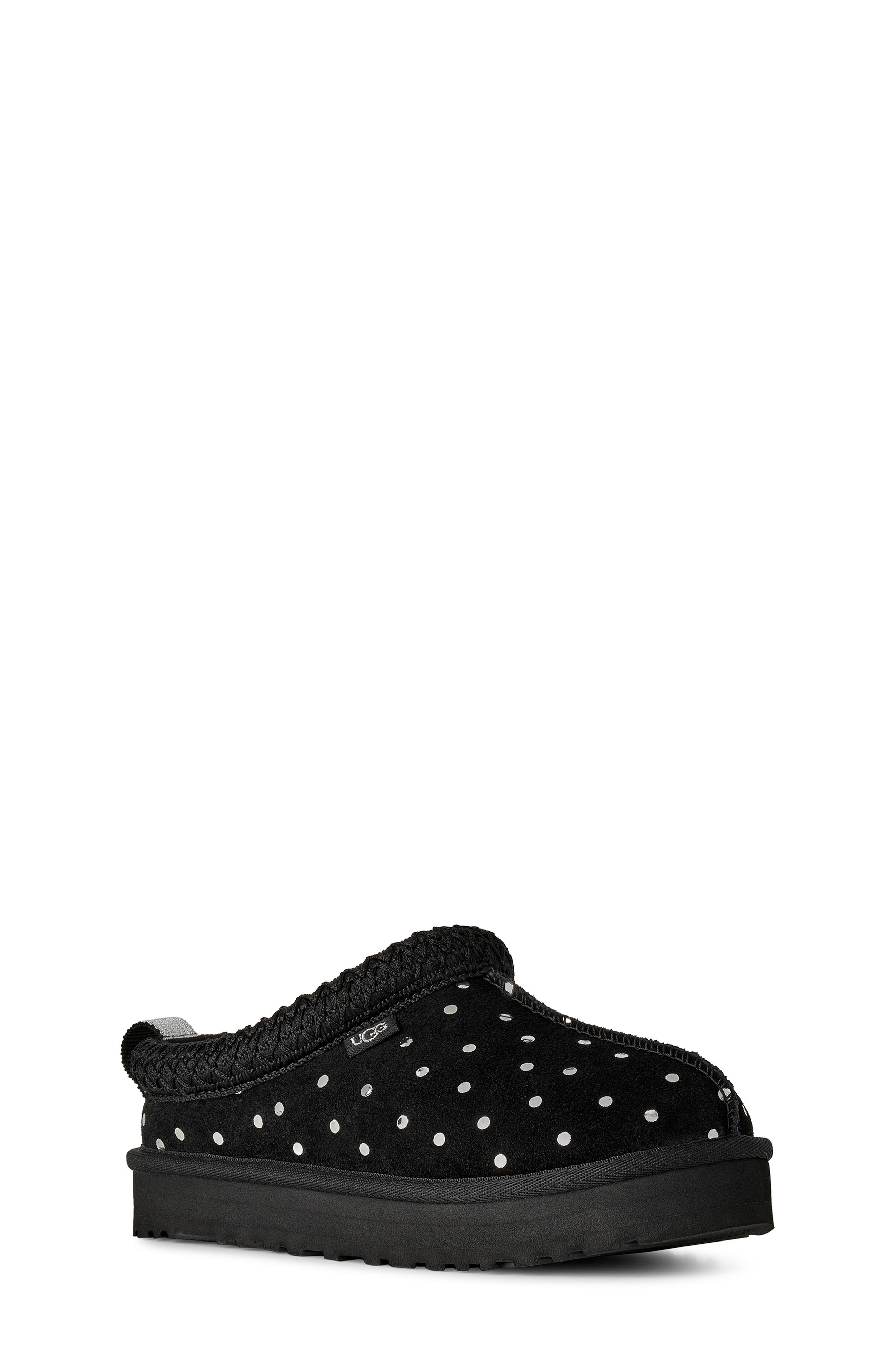 Kids' Tazz Shiny Dots Slipper, Main, color, BLACK