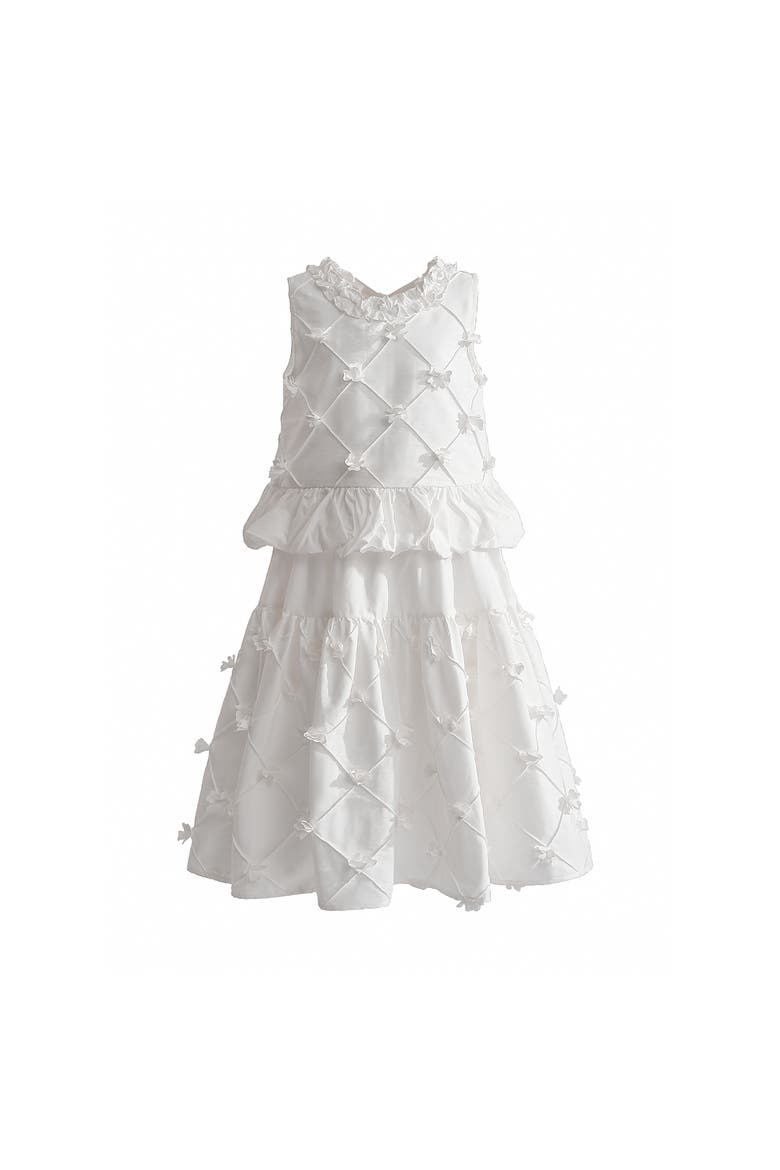 Fucienne Quilted Skirt Set, Main, color, White