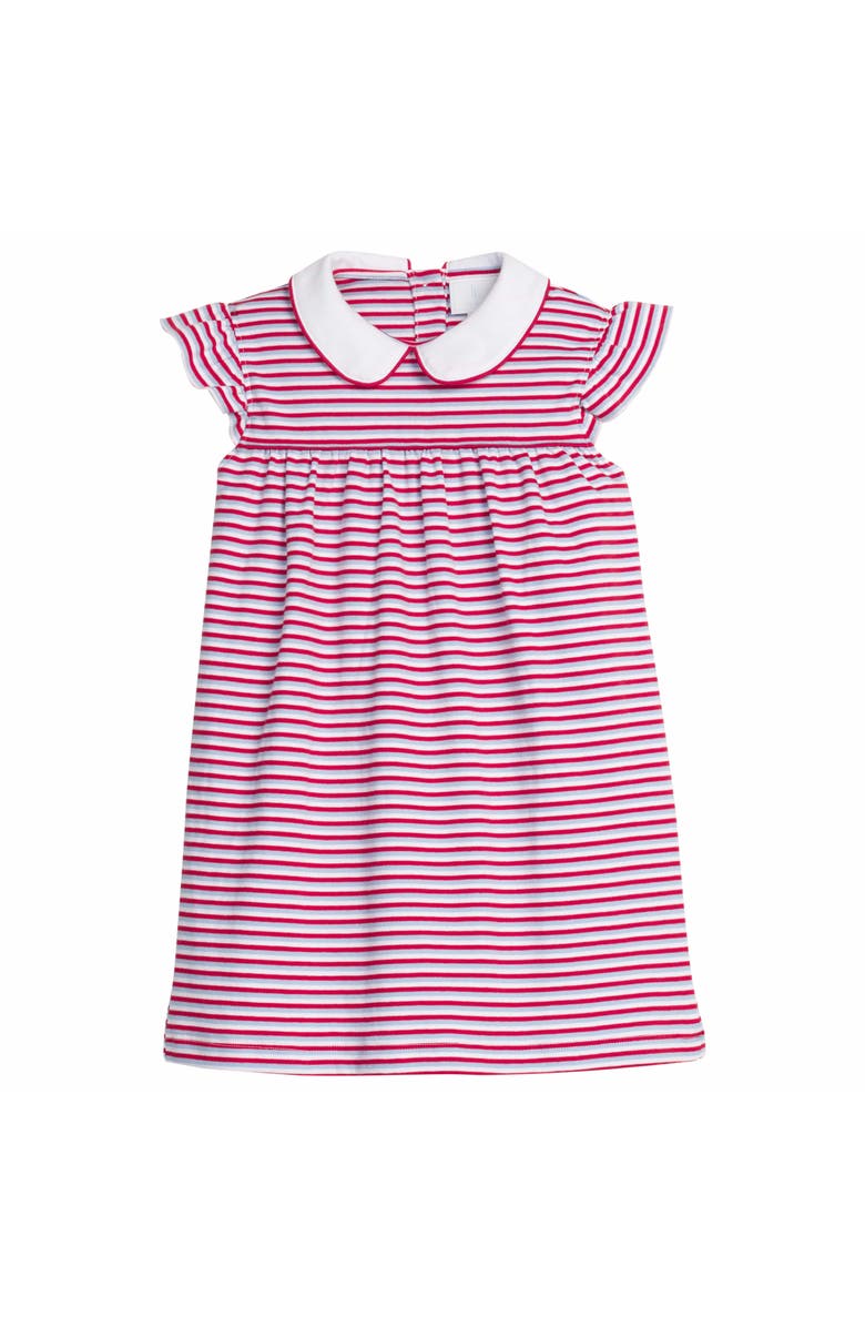 Little English Kids' Angel Sleeve Peter Pan Dress, Main, color, Americana Stripe