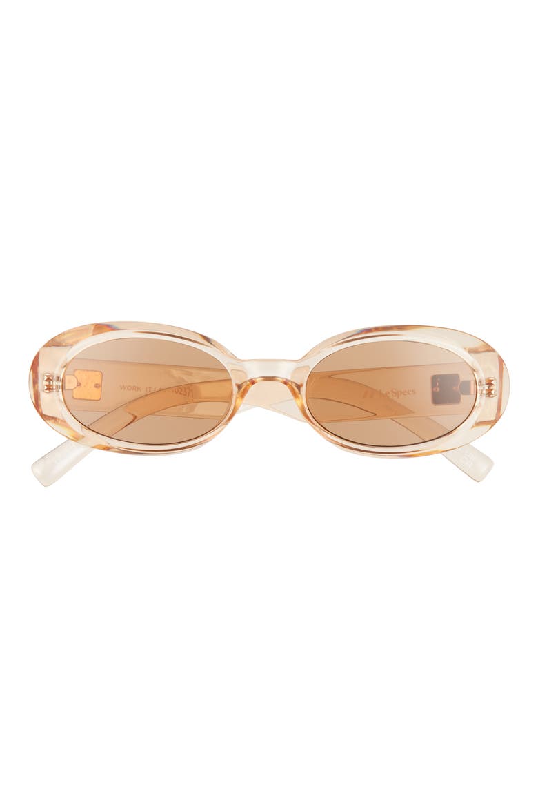 Work It 53mm Oval Sunglasses, Main, color, NOUGAT / TAN TINT