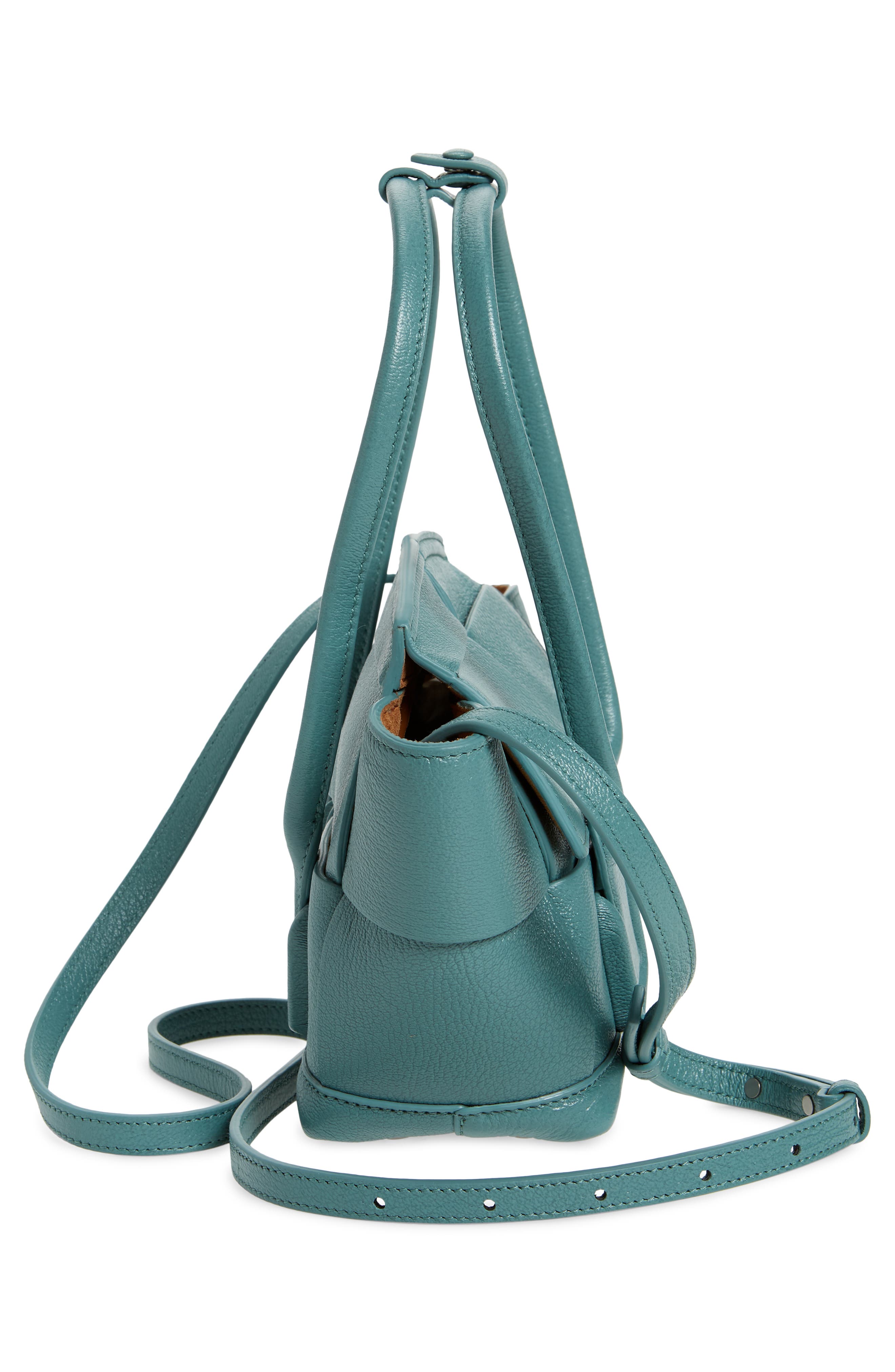 Bottega Veneta Mini Arco Leather Top Handle Bag, Alternate, color, 