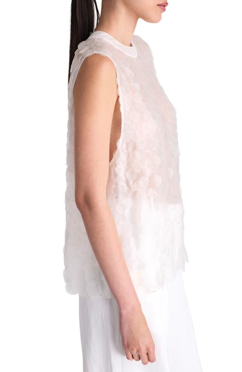 Twp Circle Sleeveless Silk Top