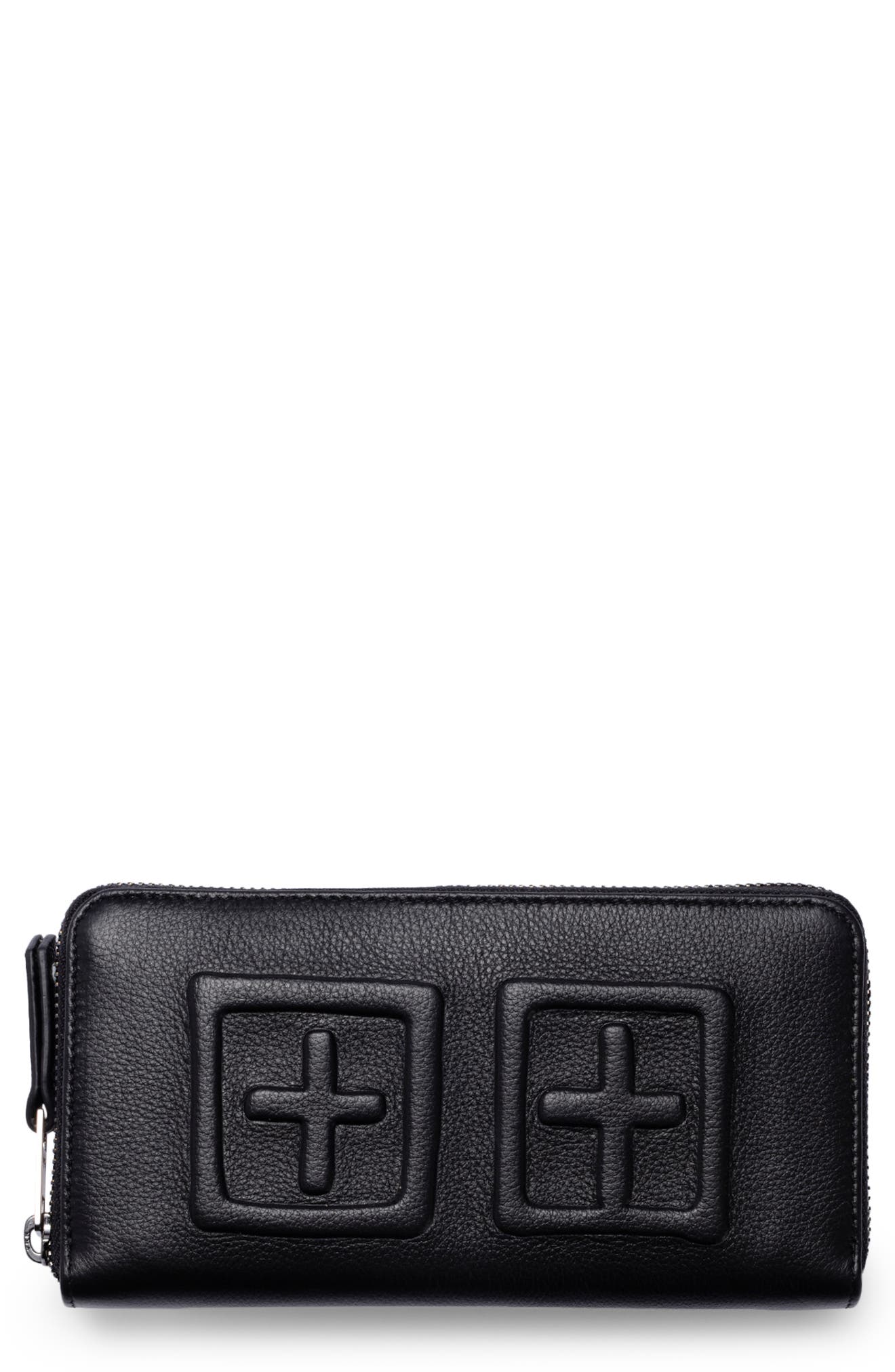 Ksubi Bank Leather Clutch Wallet, Main, color, 