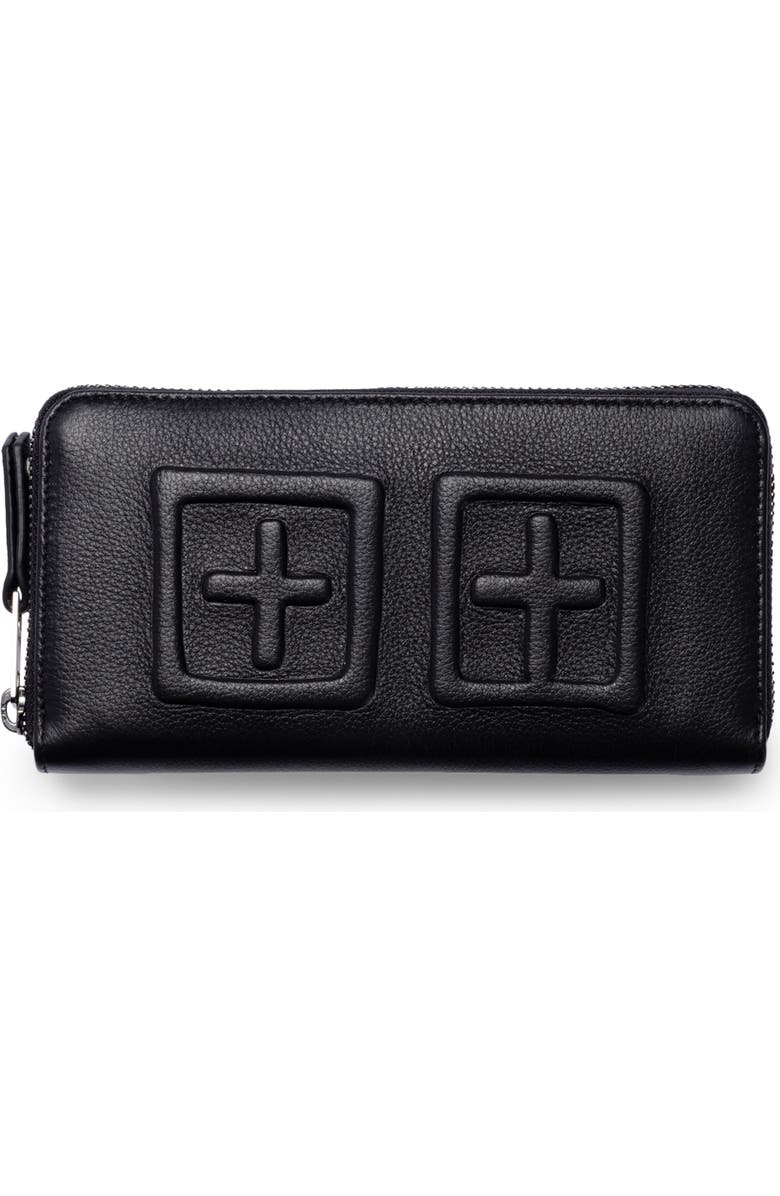 Ksubi Bank Leather Clutch Wallet, Main, color,