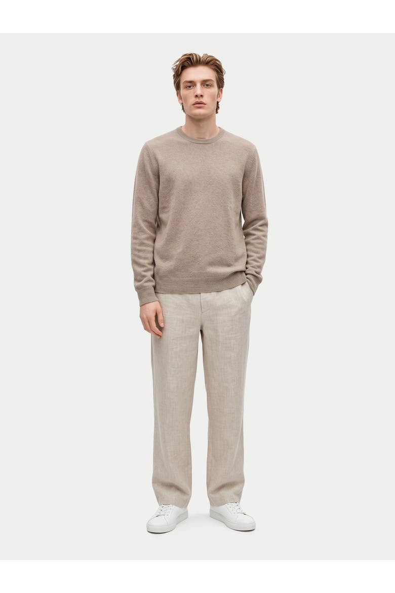 Cashmere Fine Crewneck Sweater, Alternate, color, taupe