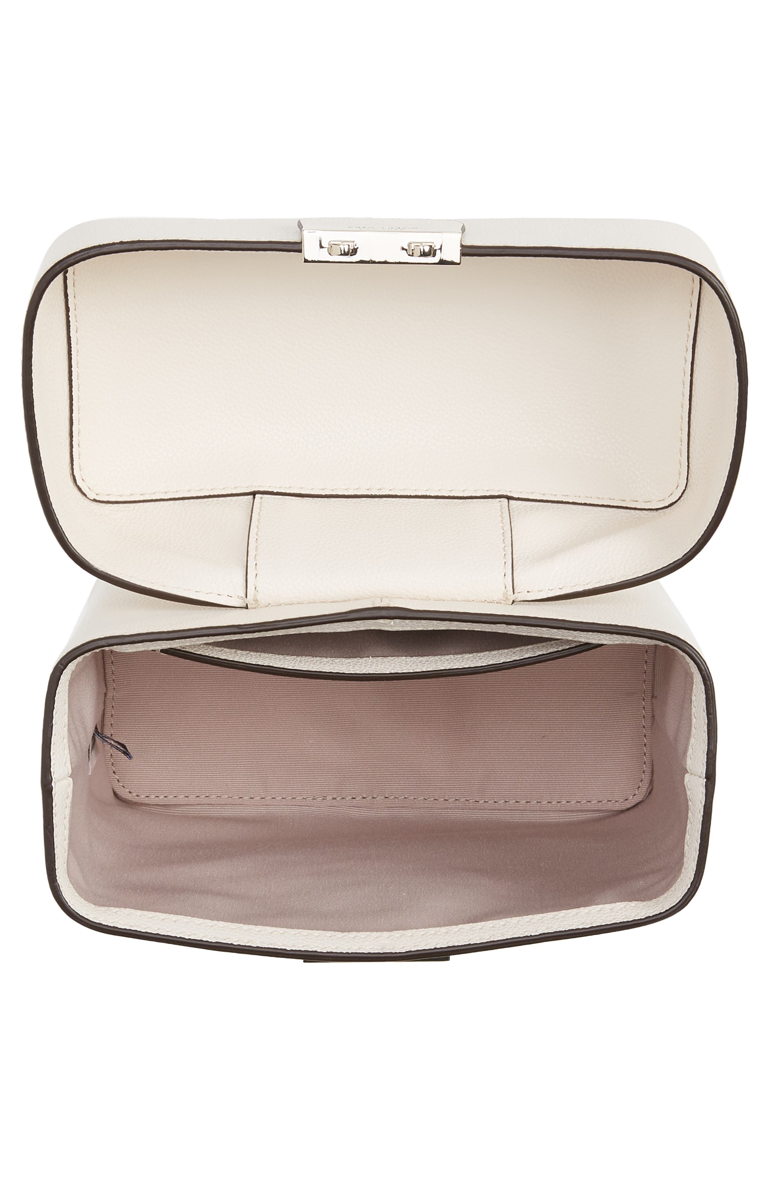 voyage small leather crossbody bag, Alternate, color, PARCHMENT