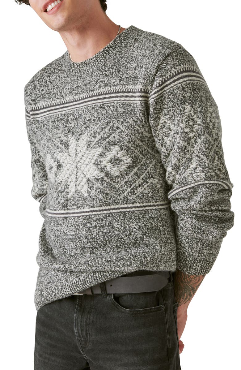 Lucky Brand Intarsia Crewneck Sweater, Alternate, color,