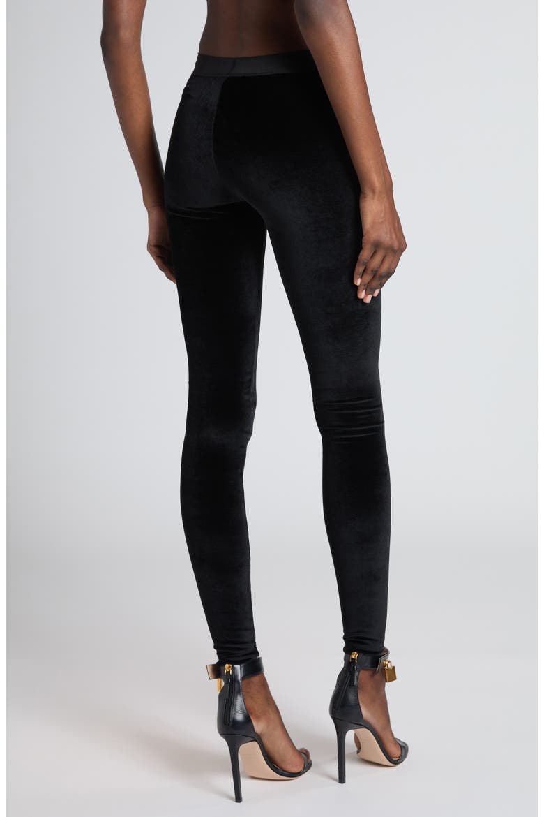 Signature Stretch Leggings, Alternate, color, BLACK