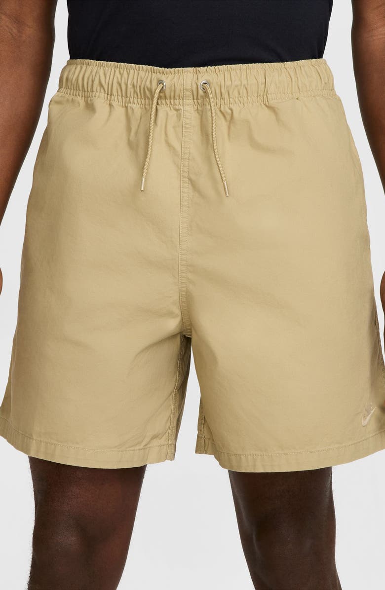 Nike Club Washed Flow Shorts, Alternate, color, Parachute Beige