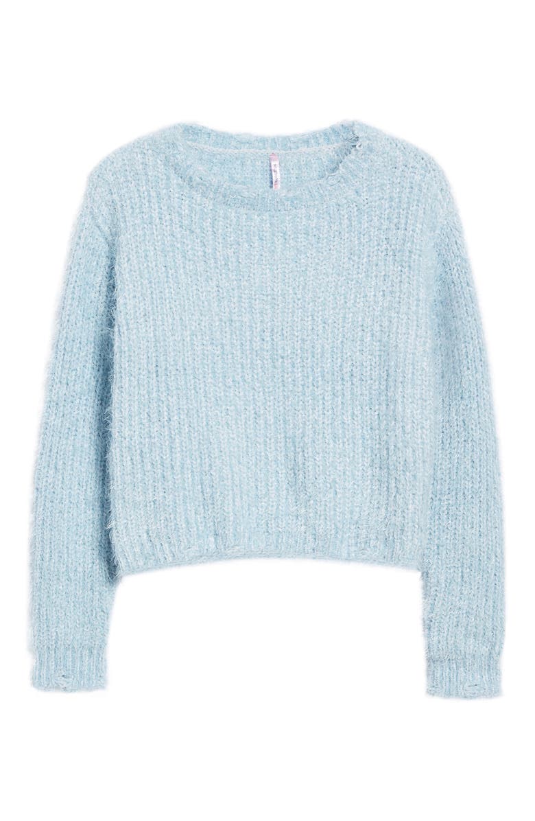 Love By Design Eyelash Chenille Distressed Sweater, Alternate, color, 