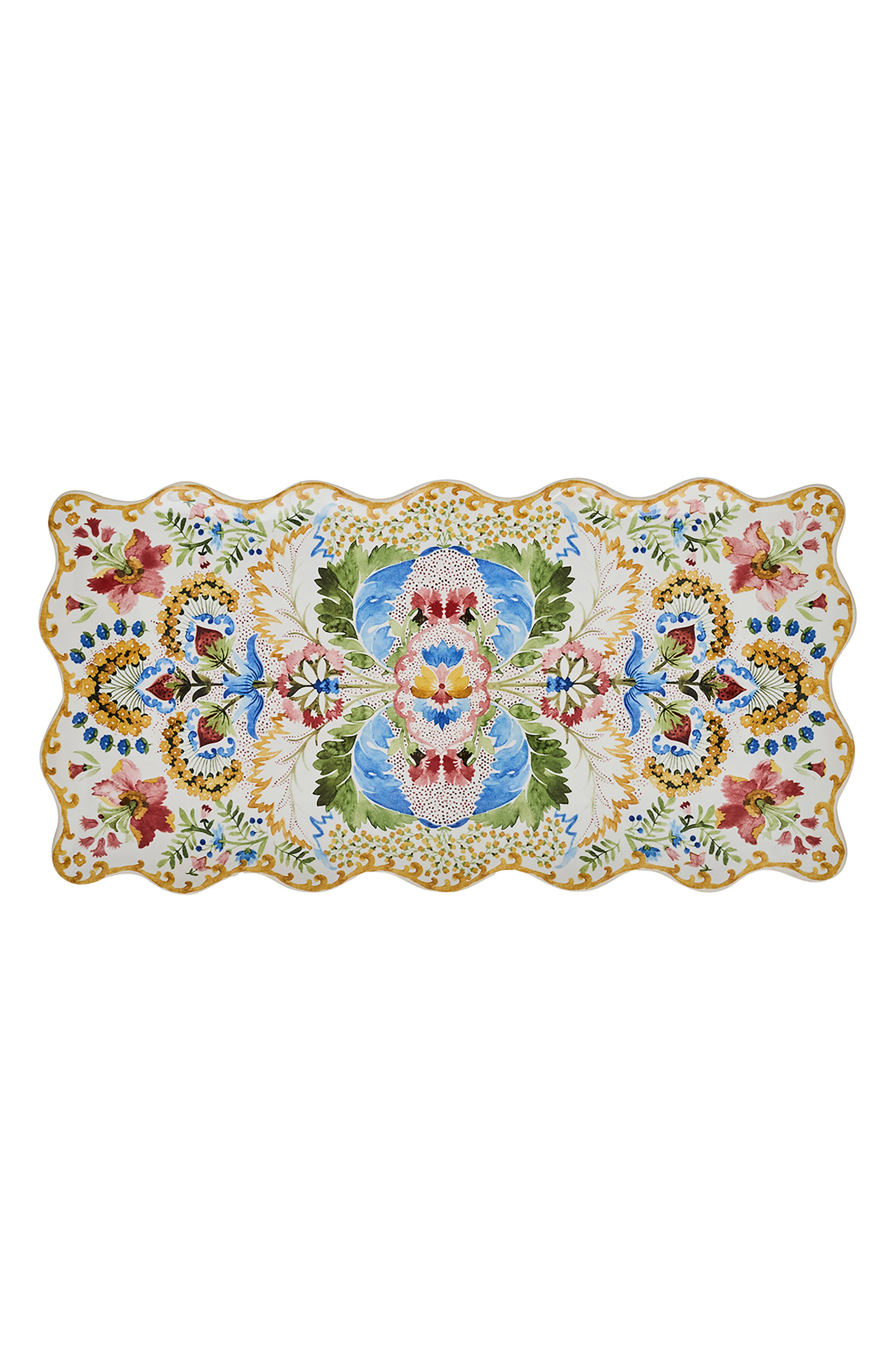 Juliska Sofia Rectangular Serving Platter - Multi Pink