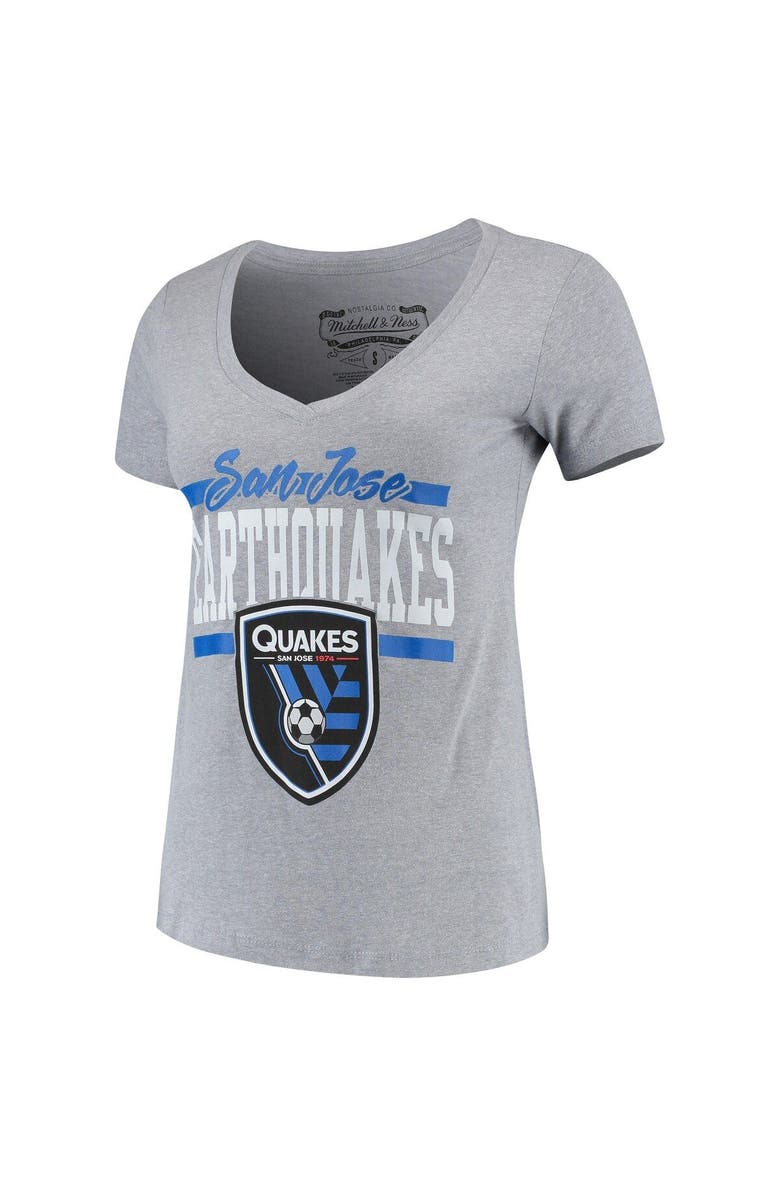 Mitchell & Ness Women's Mitchell & Ness Gray San Jose Earthquakes MVP Bar Graphic T-Shirt, Alternate, color, 