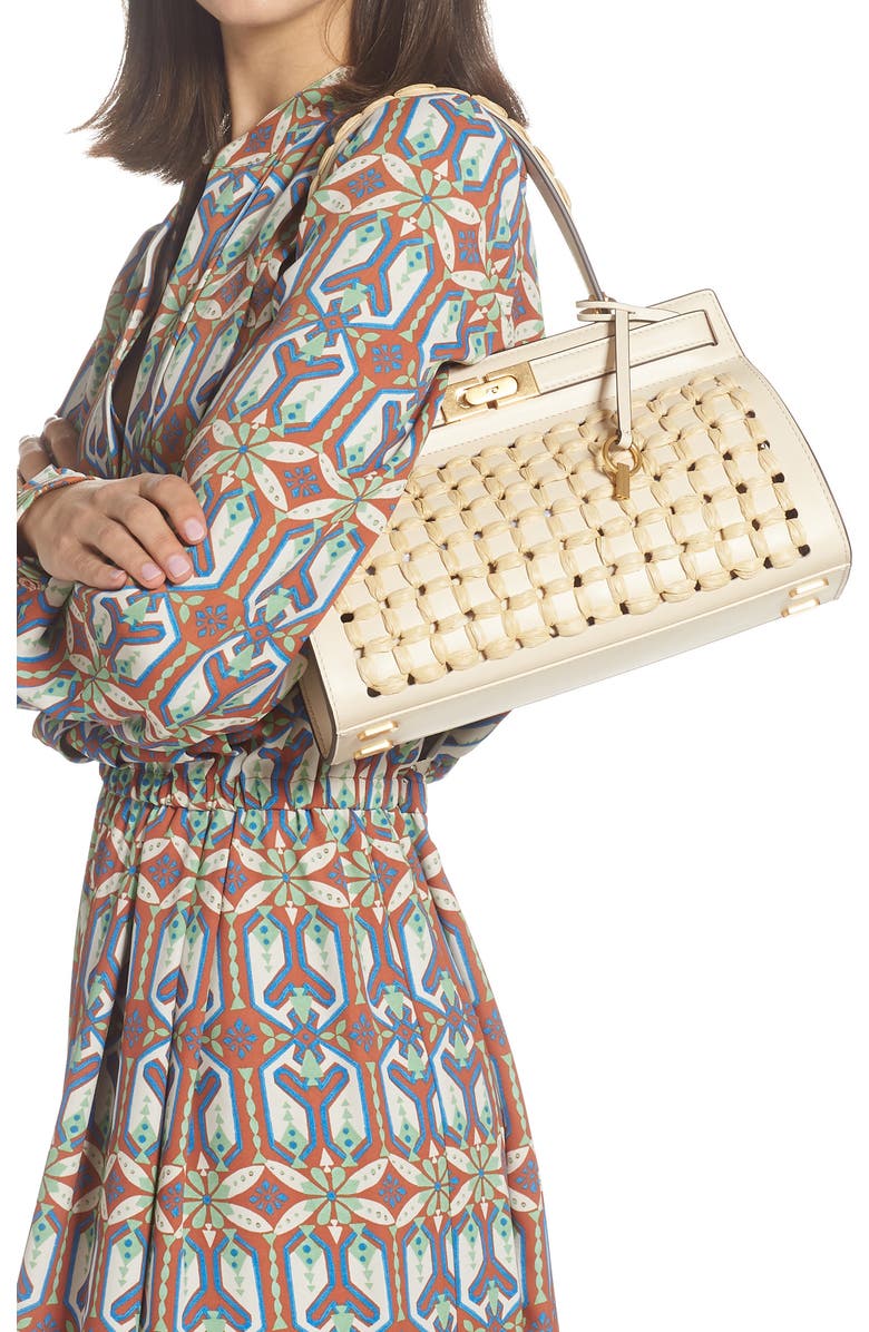 Tory Burch Lee Radziwill Perforated Small Leather Bag, Alternate, color,