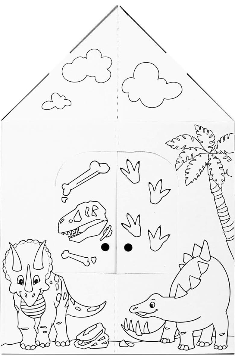 Easy Playhouse Dinosaur House Kids Art & Craft kit, Alternate, color, Multicolored